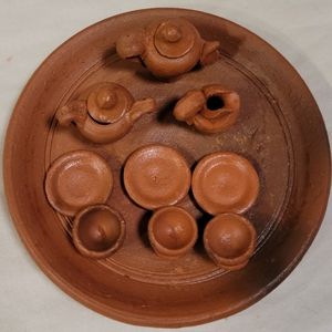 Miniature Clay tea set